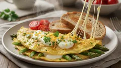 Omletă cu sparanghel în 10 minute: un mic dejun ușor, care te sătura cu adevărat