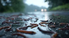 Milioane de viermi la suprafață: ce îi determină de fapt să iasă la suprafață